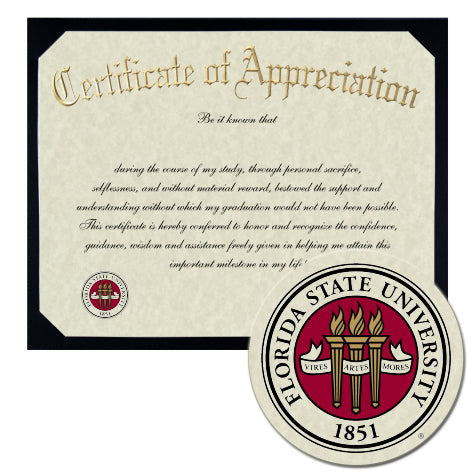 1 FSU Certificate of Appreciation