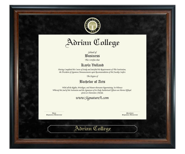 Adrian College Diploma Frame (SN)