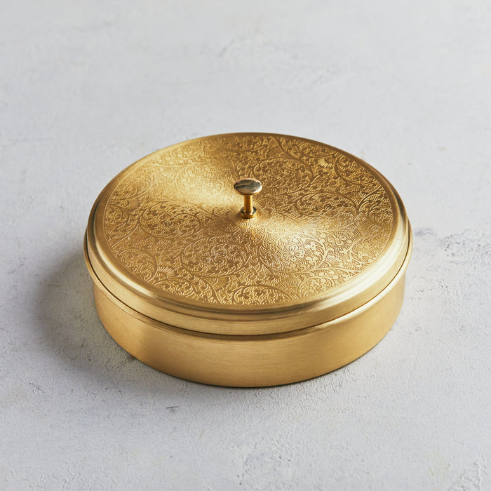 Aesthetic Brass Dry Fruit Holder – 7.5 Inches