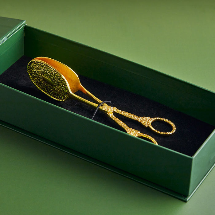 Auric Elegance | 1-Piece Brass Pastry Server