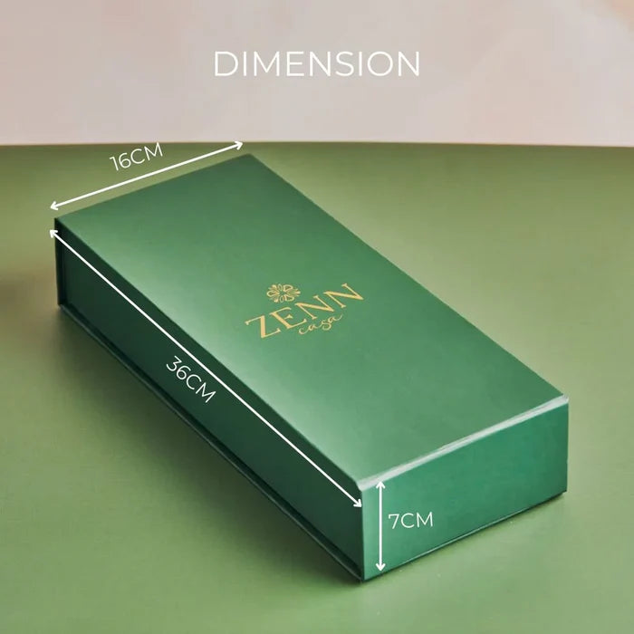 Green Zenn Casa box with Dimensions
