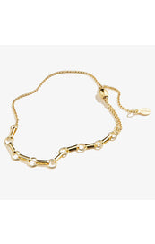 Bar + Ring Pull Chain Bracelet