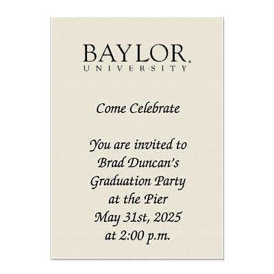 Baylor University Personal Notecard