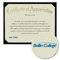 Bellin College Certificate of Appreciation