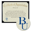 Belmont University Certificate of Appreciation