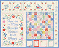 " Bluebells & Buttercups" Bluebird Project Panel Multi By Elea Lutz for Poppie Cotton