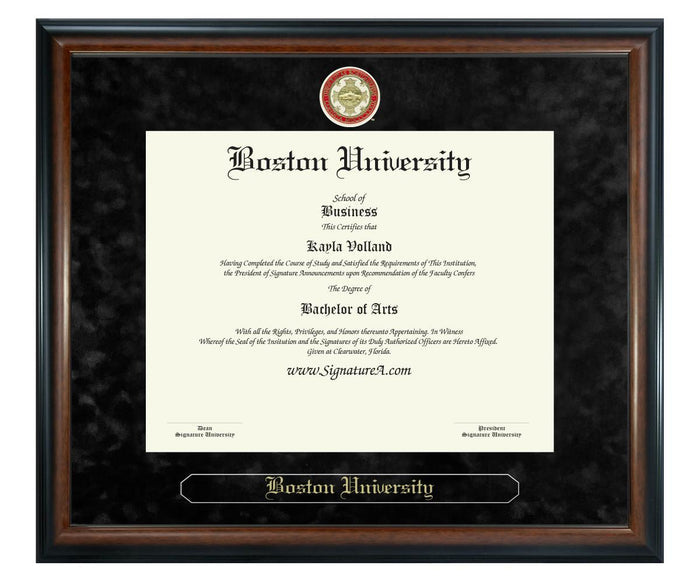 Boston University Diploma Frame (SN)