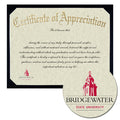 Bridgewater State University Certificate of Appreciation