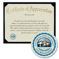 California State University - San Bernardino Certificate of Appreciation