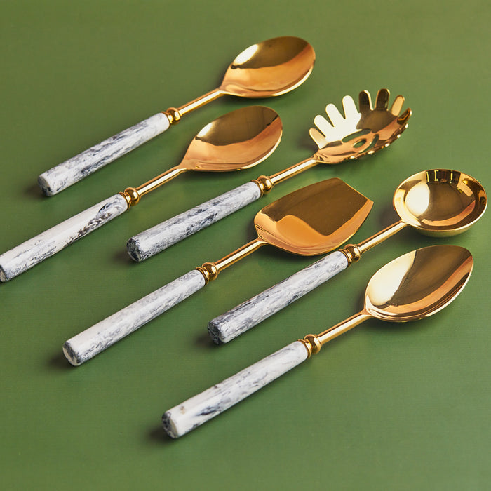 Celestial Marble Mist | Premium 6-Piece Serving Set