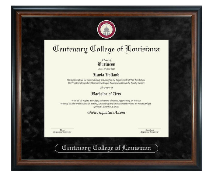Centenary College of Louisiana Diploma Frame (SN)