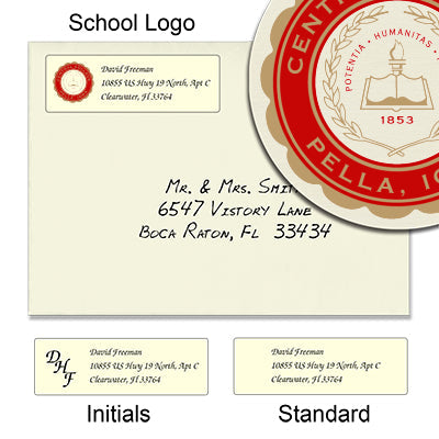 Central College Return Address Labels