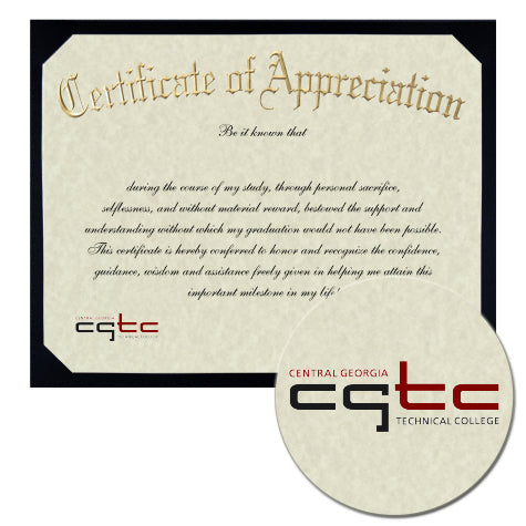 Central Georgia Technical College Certificate of Appreciation
