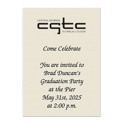 Central Georgia Technical College Personal Notecard