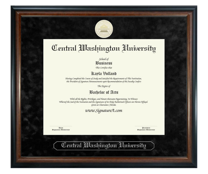 Central Washington University Diploma Frame (SN)