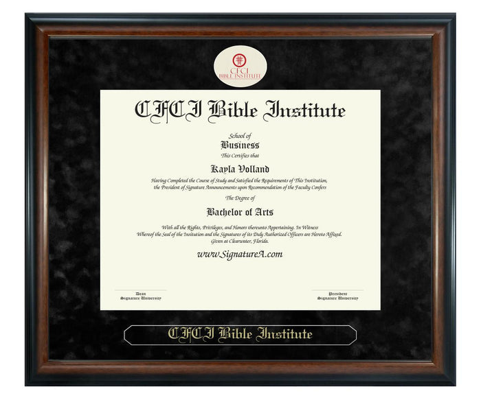 CFCI Bible Institute Diploma Frame (SN)