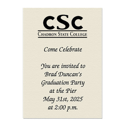 Chadron State College Personal Notecard