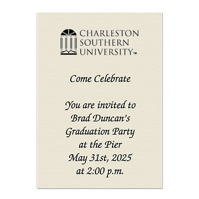Charleston Southern University Personal Notecard