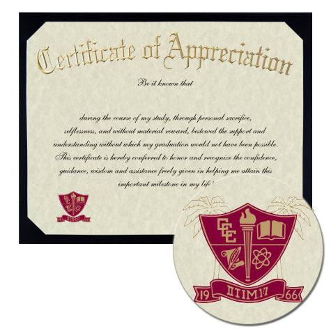 Clearwater Christian College Certificate of Appreciation