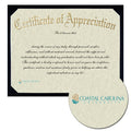 Coastal Carolina University Certificate of Appreciation