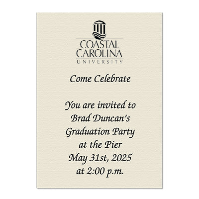 Coastal Carolina University Personal Notecard