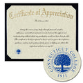Connecticut College Certificate of Appreciation