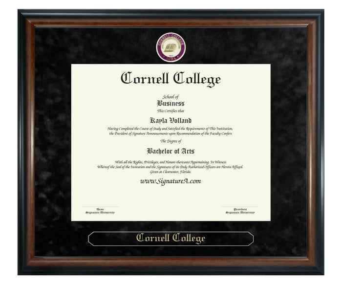 Cornell College Diploma Frame (SN)