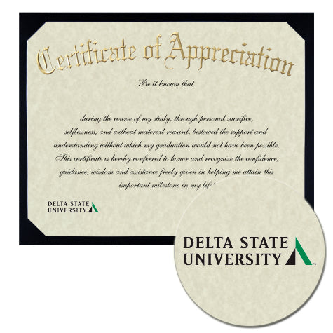 Delta State University Certificate of Appreciation