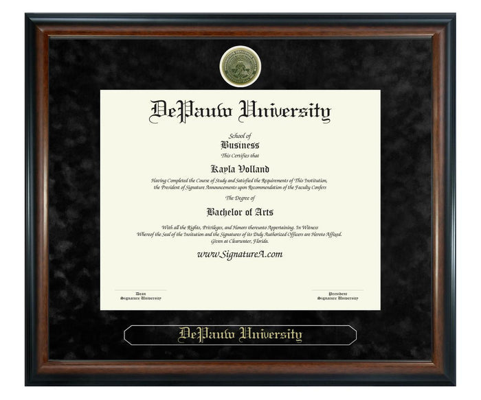 DePauw University Diploma Frame (SN)