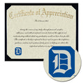 Duquesne University Certificate of Appreciation