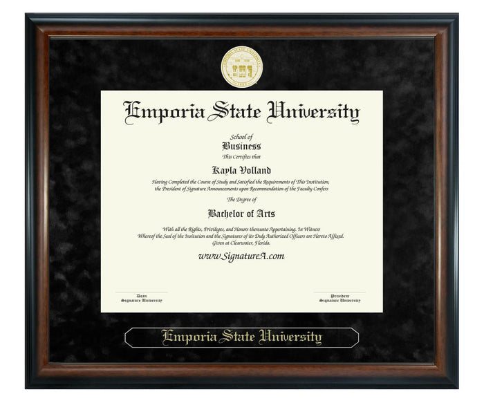 Emporia State University Diploma Frame (SN)