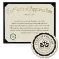 Ferrum College Certificate of Appreciation