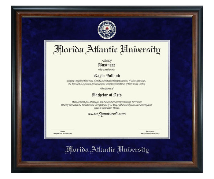 Florida Atlantic University Diploma Frame (SN)
