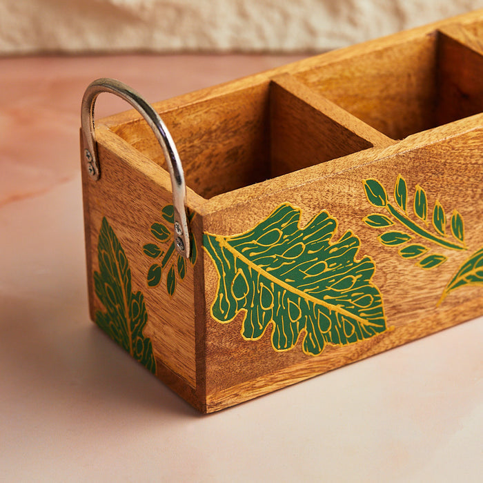 Forest Green Cutlery Holder