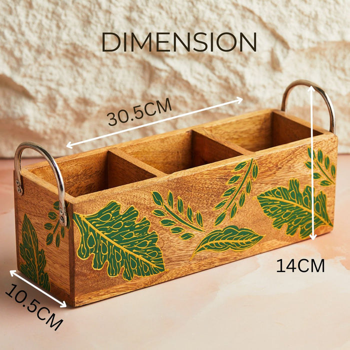 Forest Green Cutlery Holder