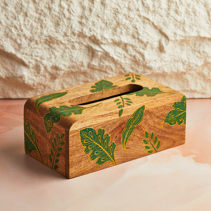 Forest Green Tissue and Cutlery Holder Set