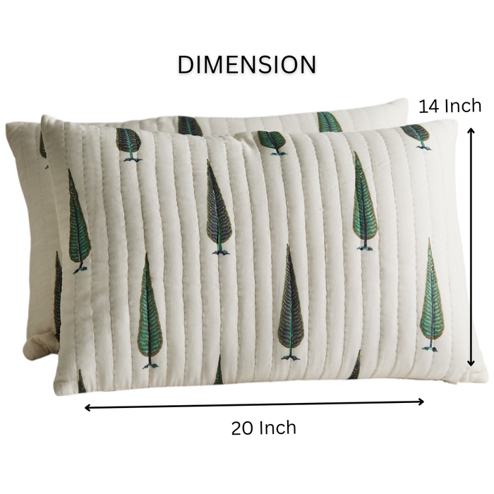 Forest Silhouette Cotton Silk Cushion Set – Set of 2