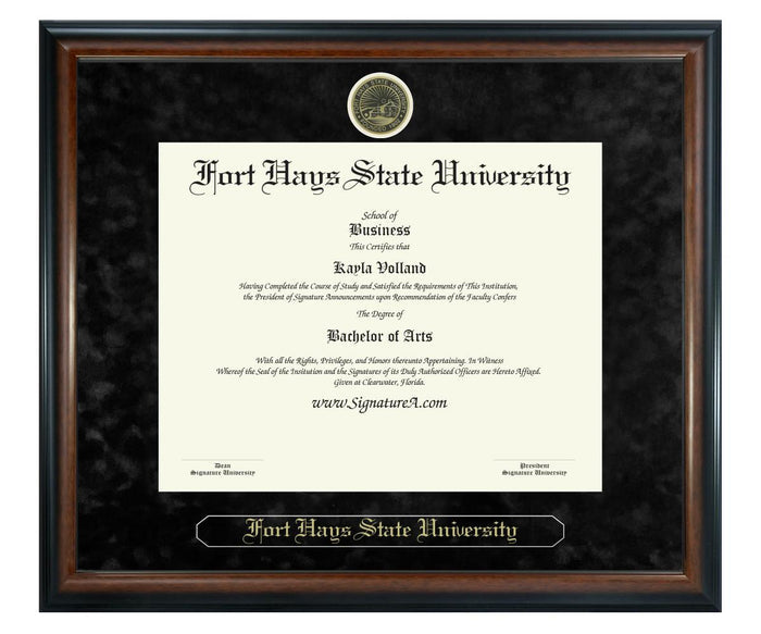 Fort Hays State University Diploma Frame (SN)