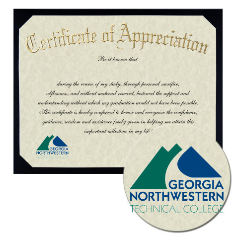 Georgia Northwestern Technical College Certificate of Appreciation