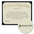 Governors State University Certificate of Appreciation