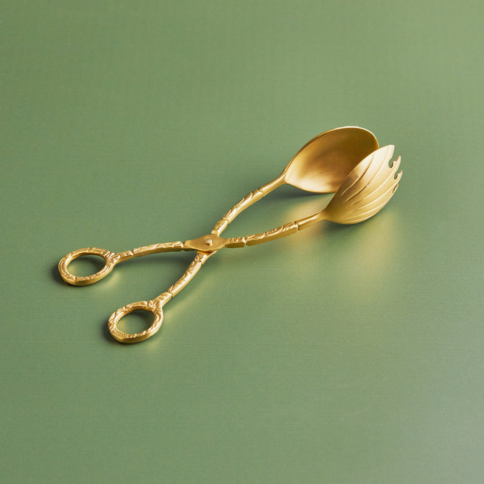 A pair of Heirloom Brass Salad Tong