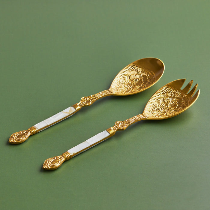 Heritage Grace Mother of Pearl Salad Server Duo