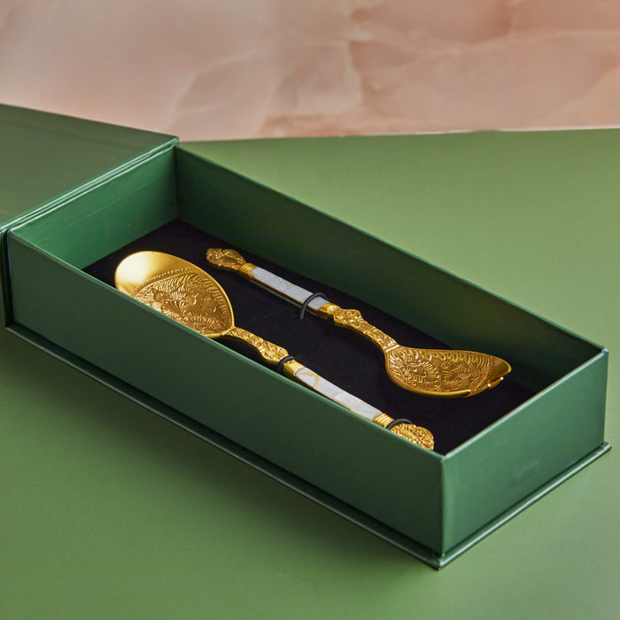 Heritage Grace Mother of Pearl Salad Server Duo