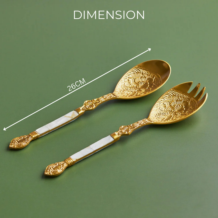 Heritage Grace Mother of Pearl Salad Server Duo