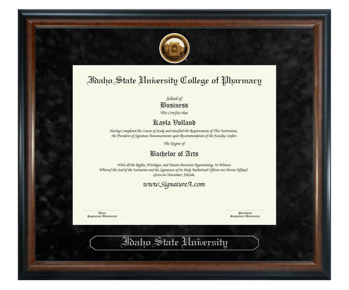Idaho State University College of Pharmacy Diploma Frame (SN)