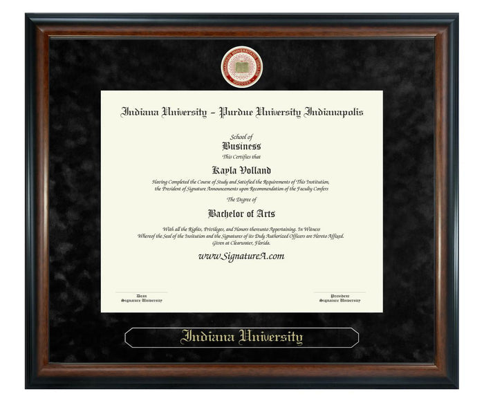 Indiana University - Purdue University Indianapolis Diploma Frame (SN)