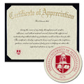 Indiana University of Pennsylvania Certificate of Appreciation