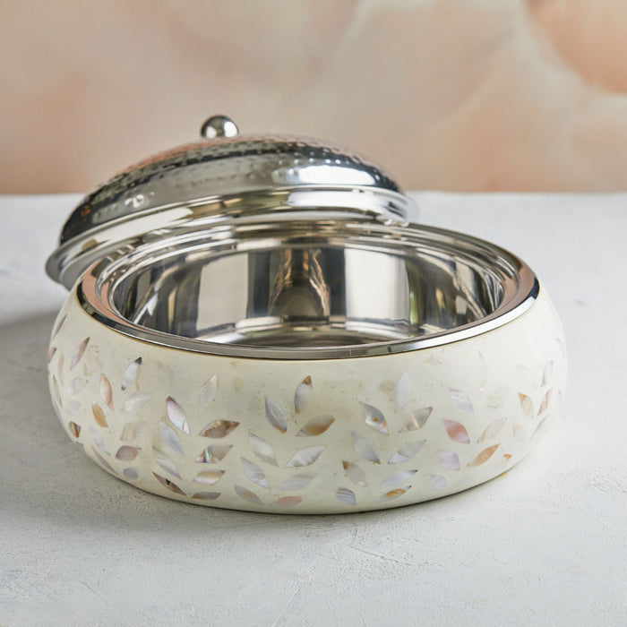 Ivory Gold Mother of Pearl Inspired Casserole – 3.5L | Handcrafted Opulence