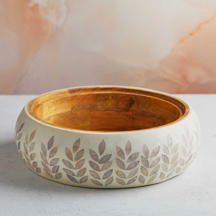 Ivory White Mother of Pearl Inspired Casserole – 3.5L | Handcrafted Insulated Elegance