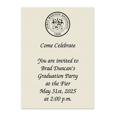 James Madison University Personal Notecard